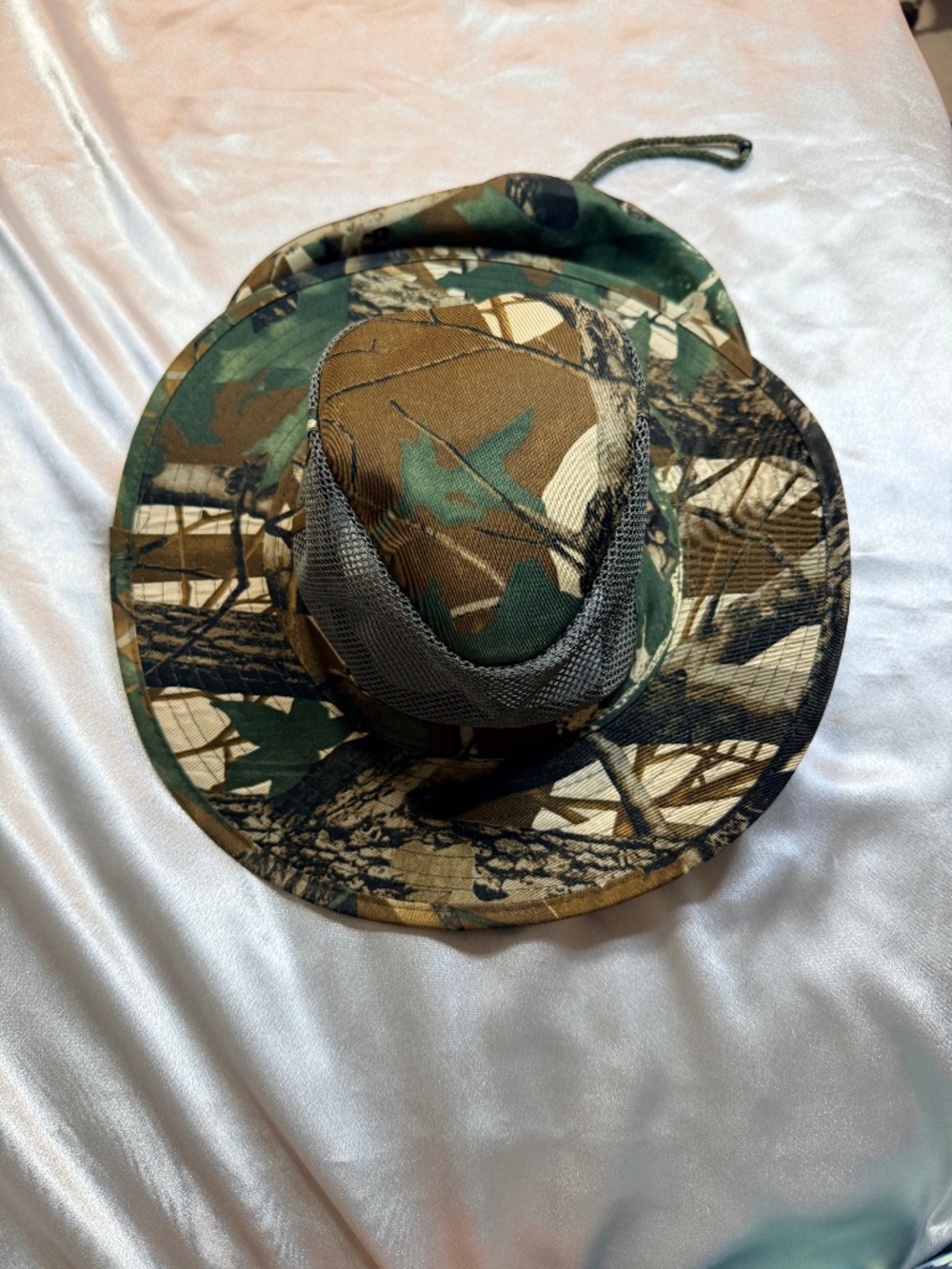 Camouflage Boonie Hat Size M 100% Cotton Mesh Safari Hunting Outdoor Sun Hat